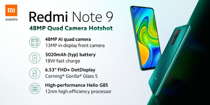 Redmi Note 9 Specifications