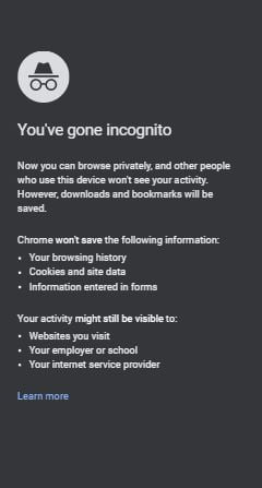 Google Tracking users in Incognito Mode