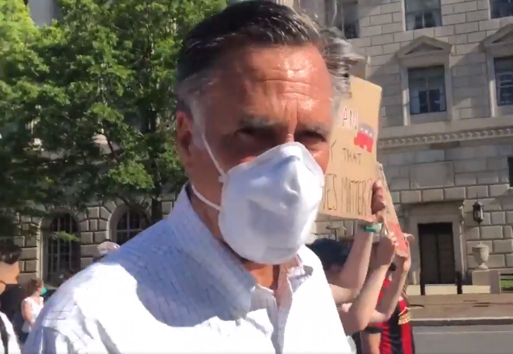 Senator Mitt Romney joins Black Lives Matter march Senator Mitt Romney joins Black Lives Matter march