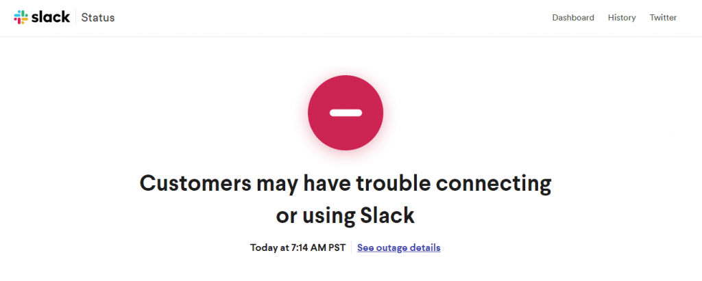 Slack global outage on the first work day of 2021